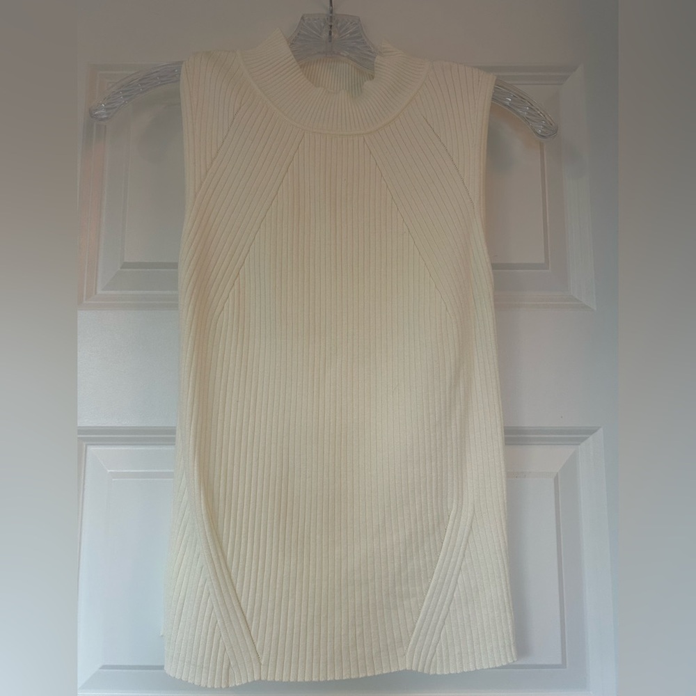 Mod Ref Cream Ribbed Tank Top